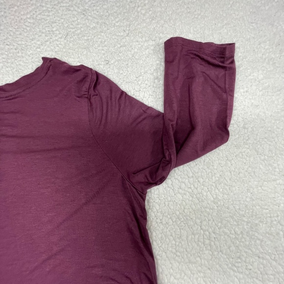 Women’s Lace Hem 1X Zenana Premium Maroon/Wine Tunic Top - Picture 7 of 13